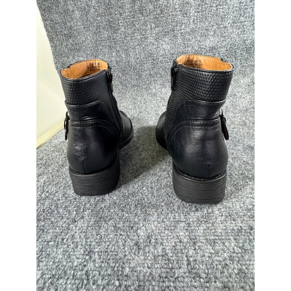 Eurosoft By Sofft Womens 8M Cymberlee Black Ankle Boots  Side Zipper & Buckle - Picture 16 of 16